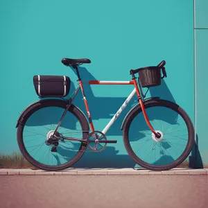 Cyclist on Mountain Bike Enjoying Outdoor Ride