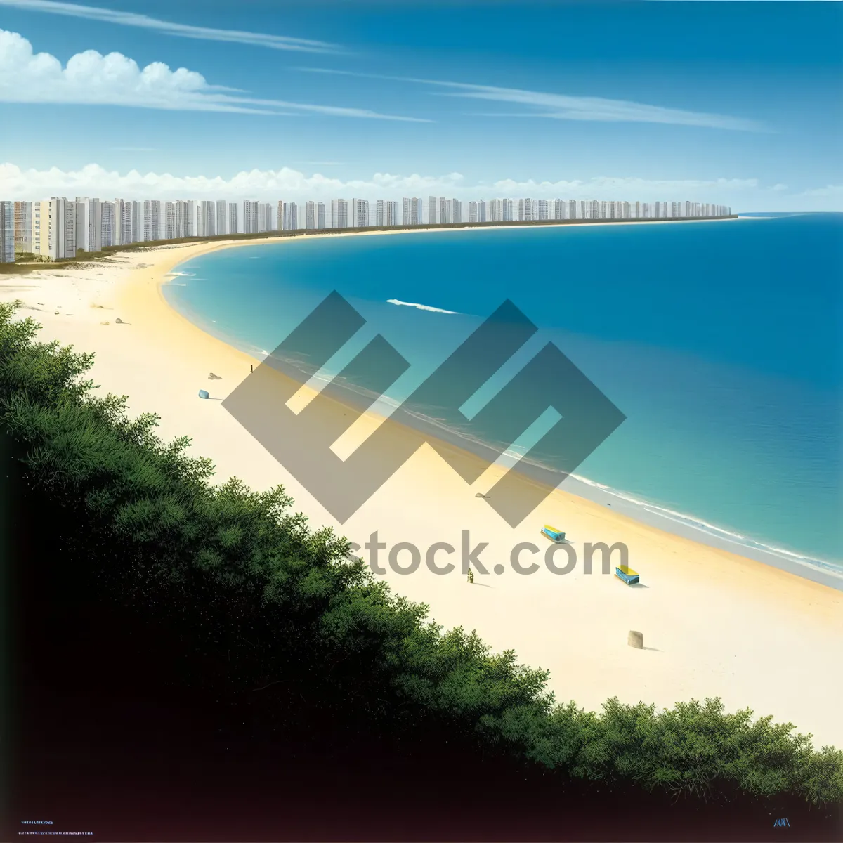 Picture of Serene Seascape on a Tropical Beach