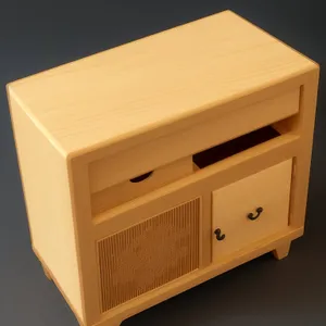 Wooden Storage Box with Office Furniture