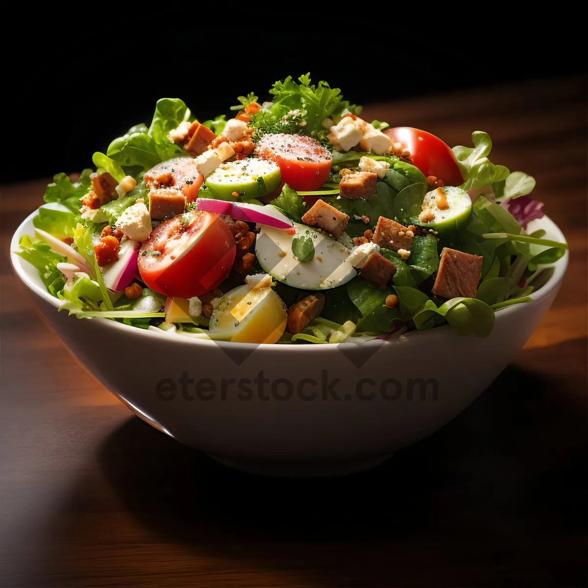 Picture of Delicious Gourmet Salad Plate with Fresh Vegetables