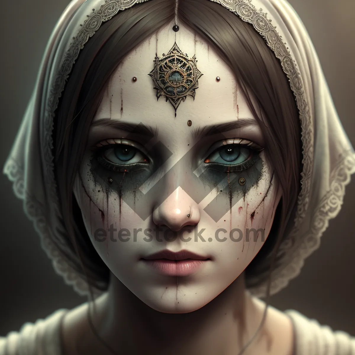 Picture of Enchanting Masked Fashion Doll Portrait