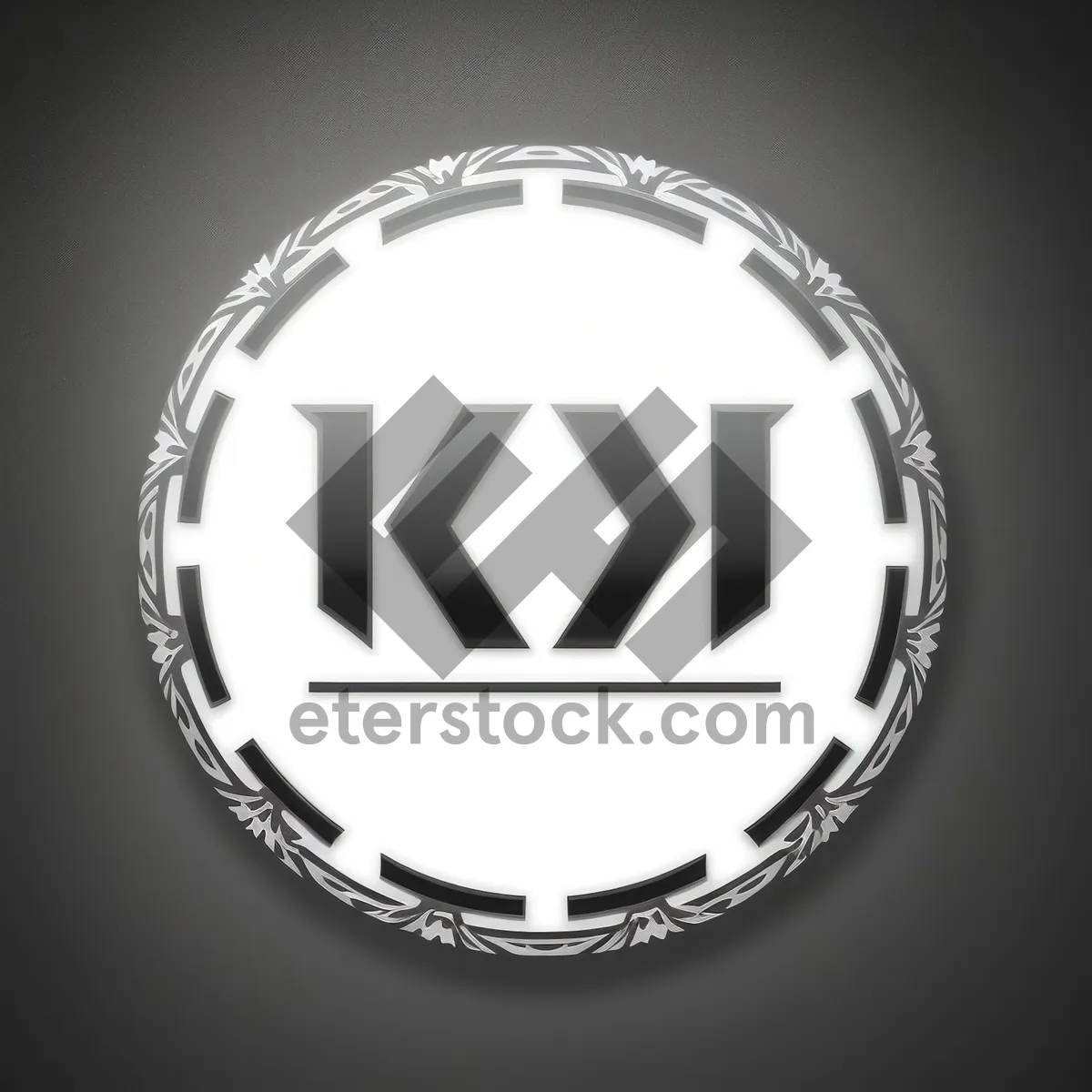 Picture of Modern Metallic Round Button Icon