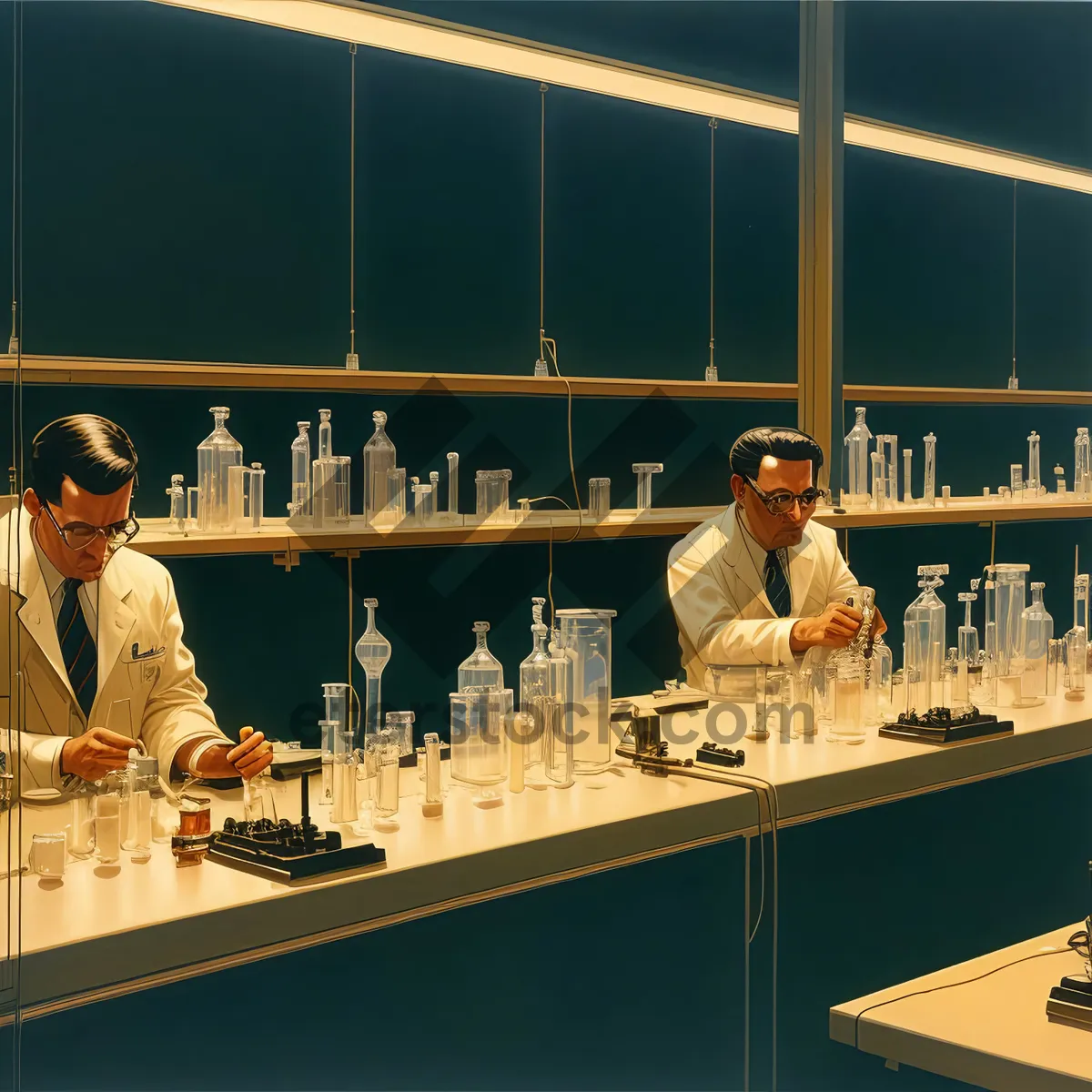 Picture of Smiling Male Teacher in Professional Classroom Setting