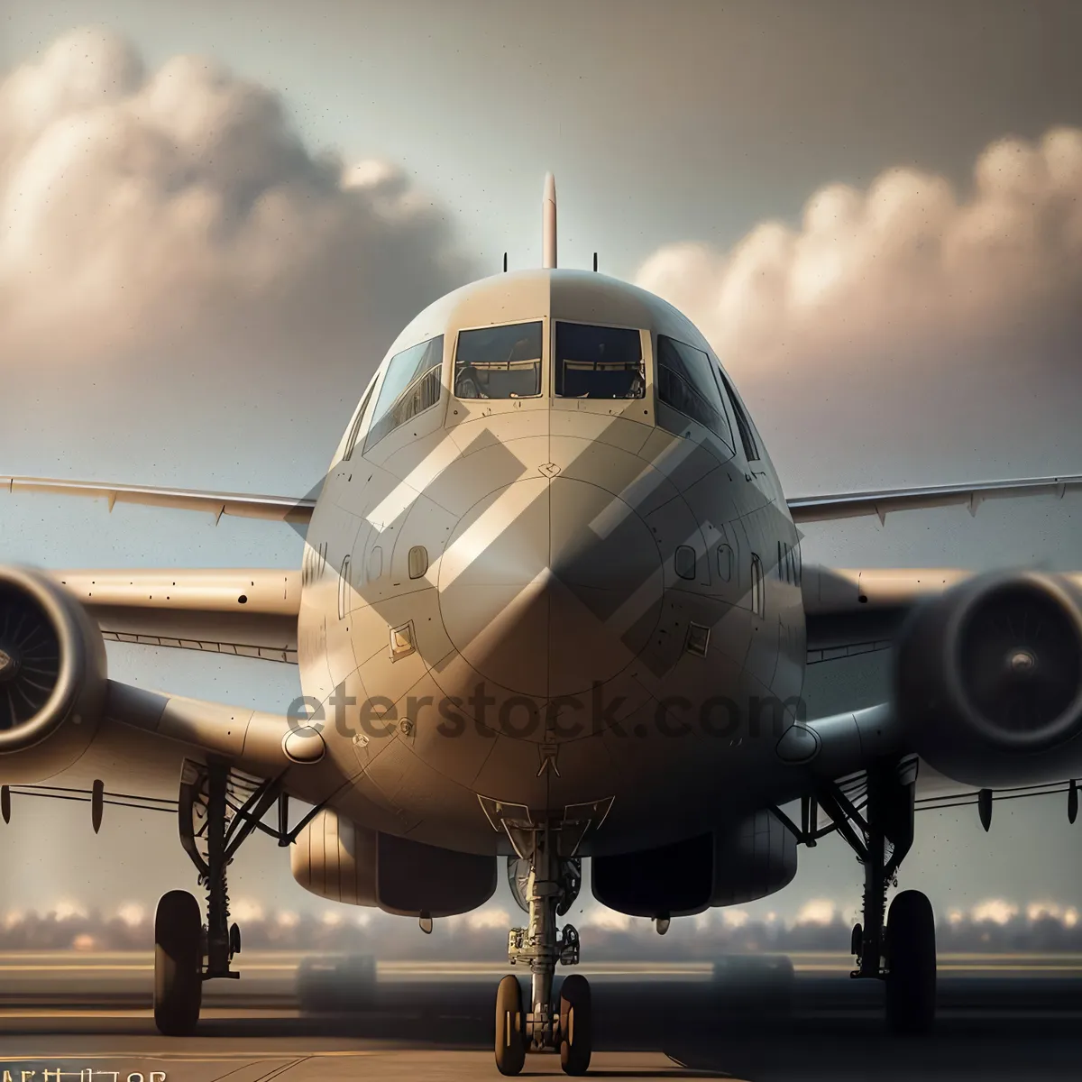 Picture of Skybound Jet Soaring through Airport Runway