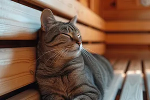 Fluffy Gray Tabby Kitty with Curious Eyes