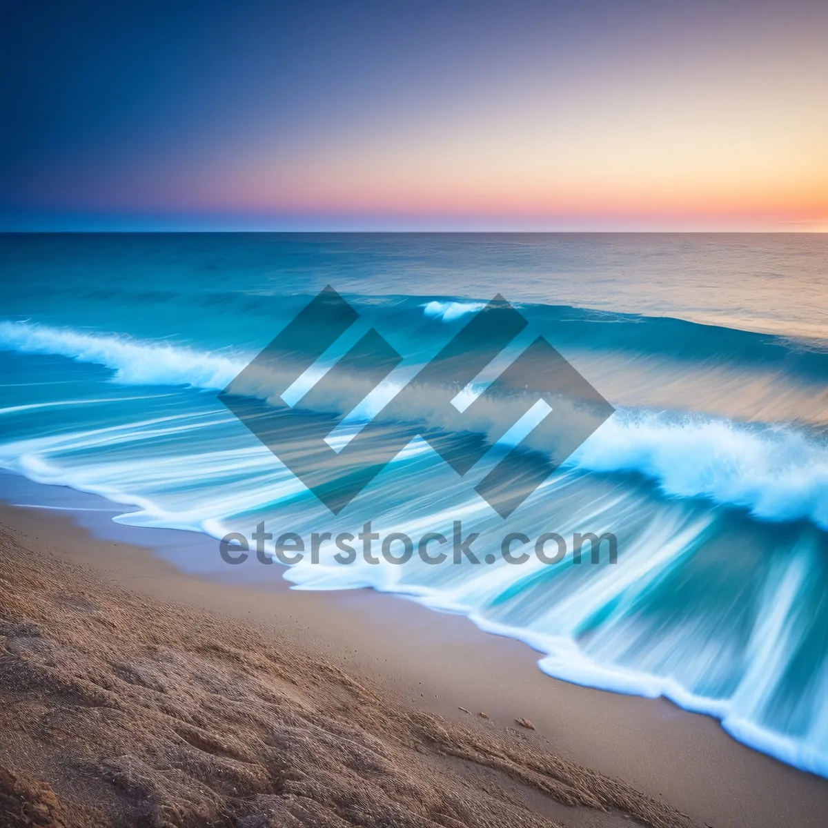 Picture of Tranquil Seascape Paradise: Sunny Beach with Turquoise Waves