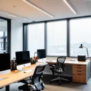 Modern office interior with luxurious furniture and decor