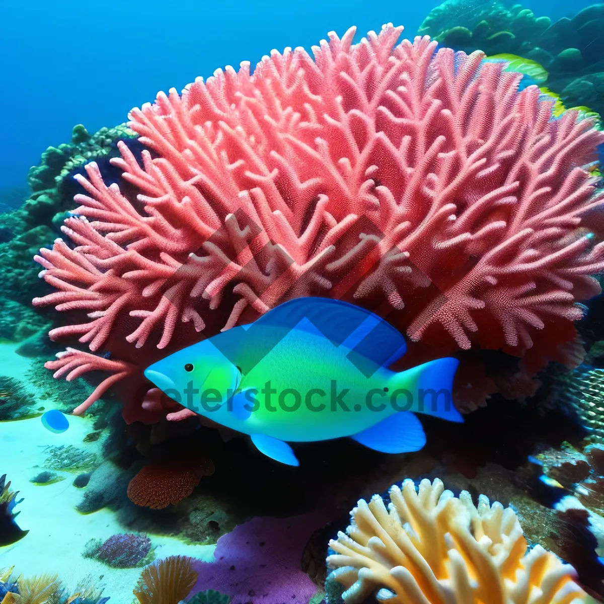 Picture of Vibrant Anemone Fish in Exotic Coral Reef