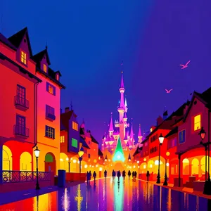 Enchanting Night View of Historic Canal Bridge in Capital