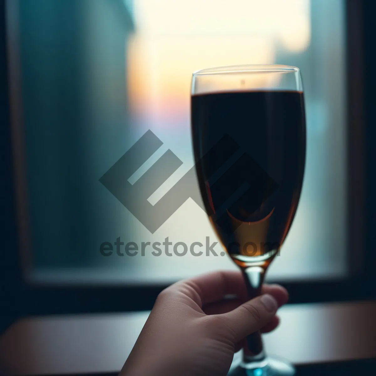 Picture of Sparkling Toast in Crystal Wine Glasses