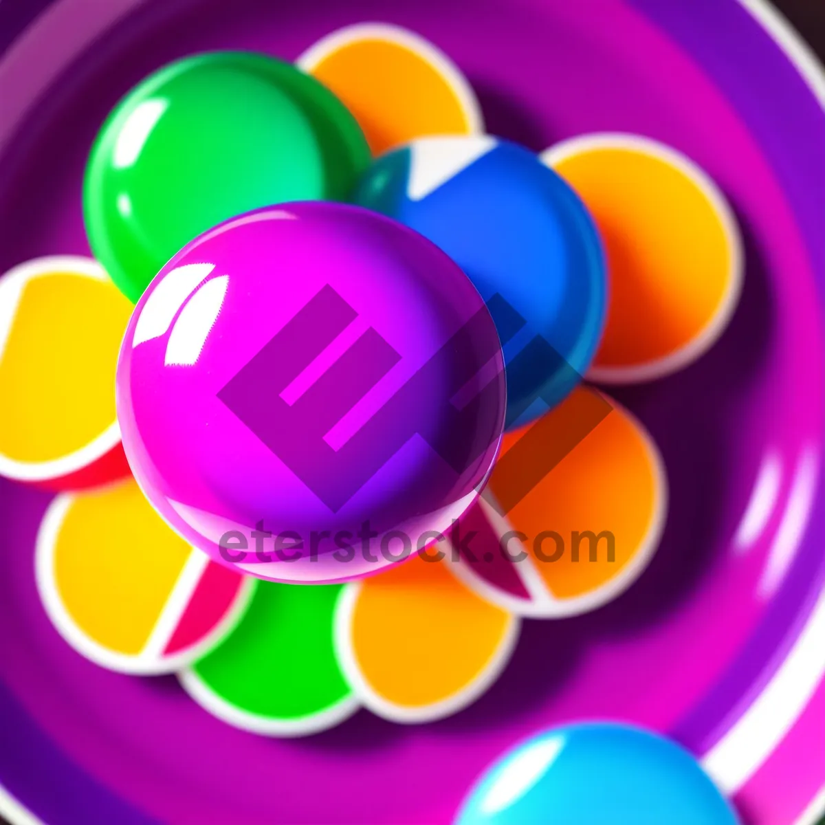 Picture of Vibrant Glass Sphere Button Collection: Bright, Colorful, and Shiny