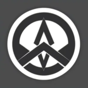 Shiny Black Hazard Symbol Round Button Icon