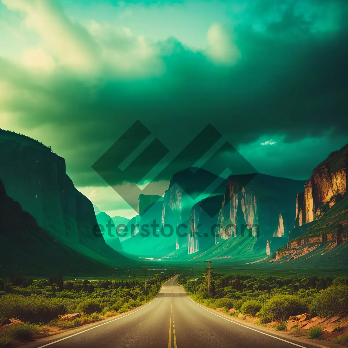 Picture of Majestic Sunset over Canyon Valley