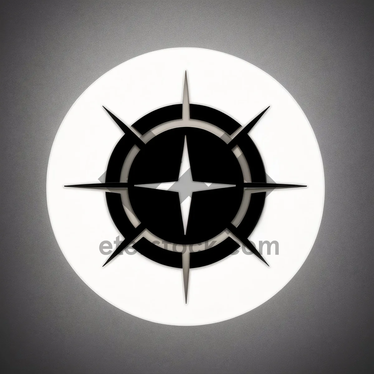 Picture of Black Metallic Round Button Icon