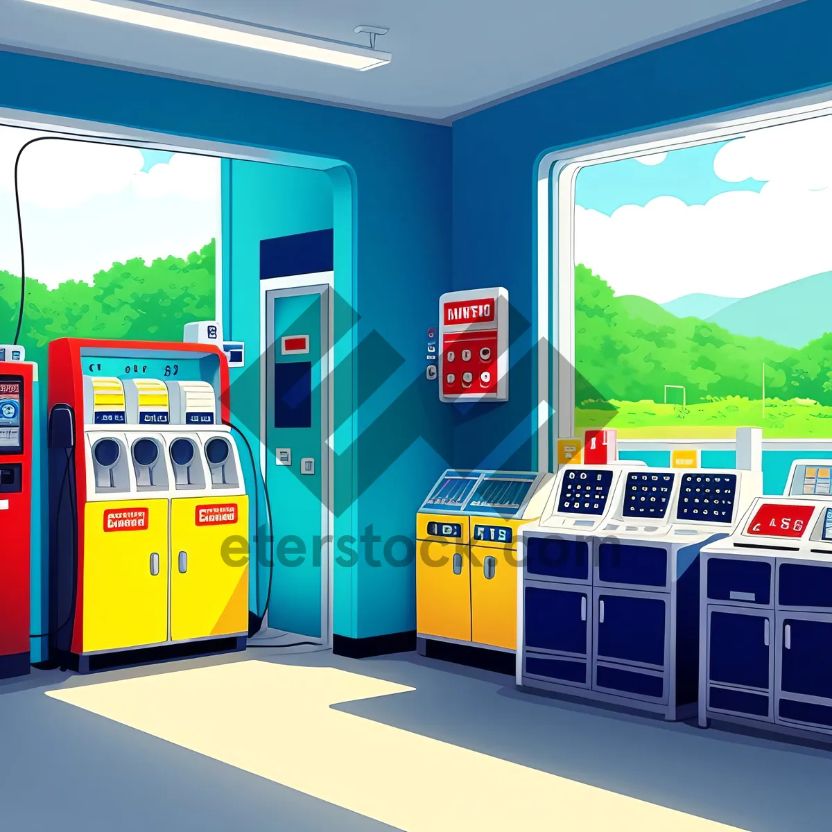 Picture of Tech Transport: Futuristic 3D Vending Machine Inside a Bus Station