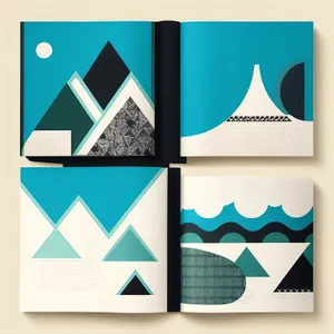 Graphic design of flag icon for writing paper