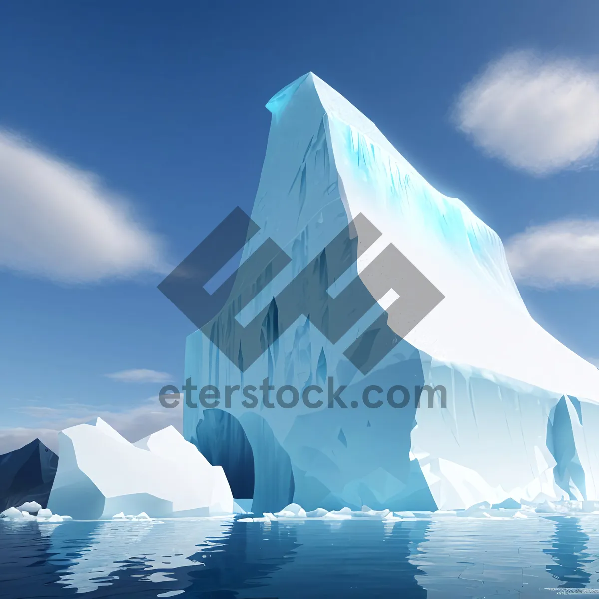 Picture of A Majestic Arctic Iceberg amidst Serene Waters