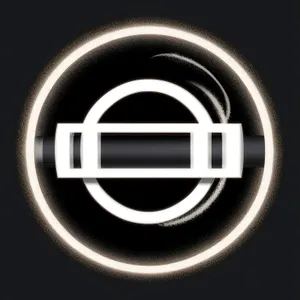 Bay Symbol in Shiny Black and Silver Design