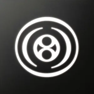 Sleek Metallic Black Circle: Shining Hole Image