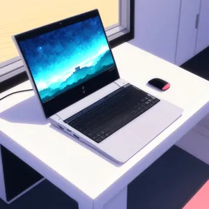 Modern Laptop with Open Keyboard in Silver