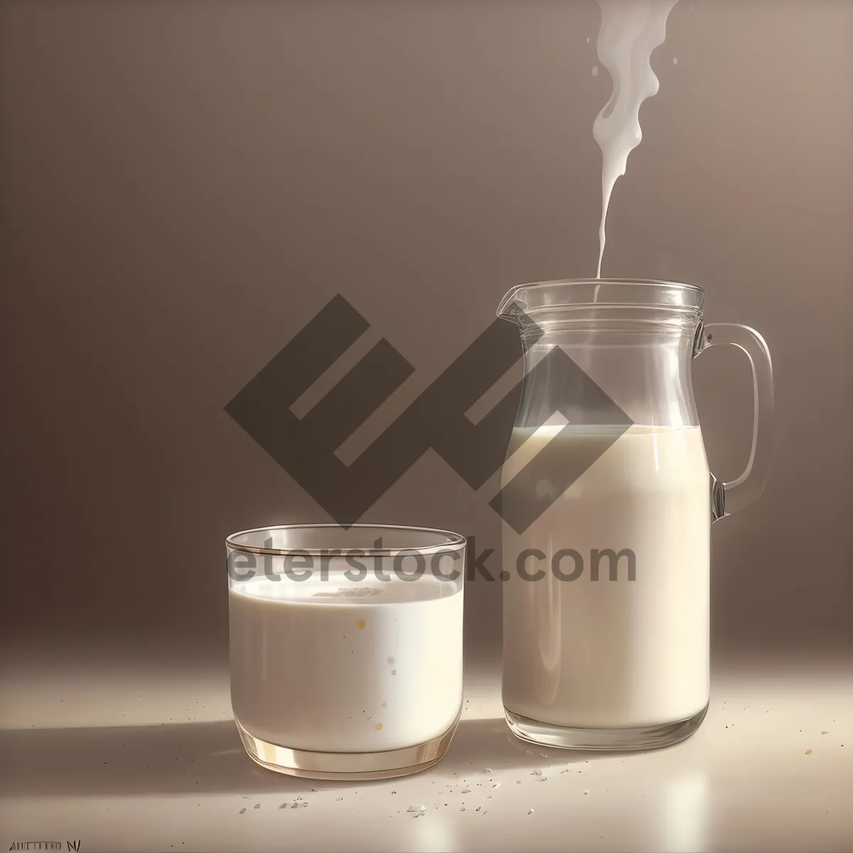 Picture of Healthy Glass of Milk for Breakfast