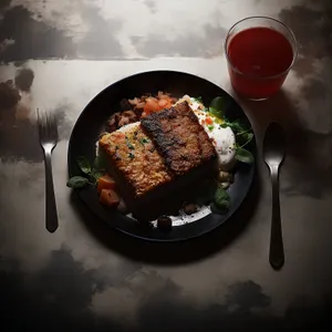 Delicious Steak Salad with Grilled Vegetables and Sauce