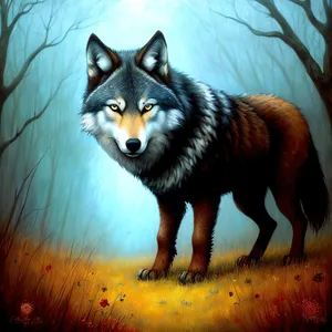 Furry Snow Fox - Canine Predator with Cute Red Fur