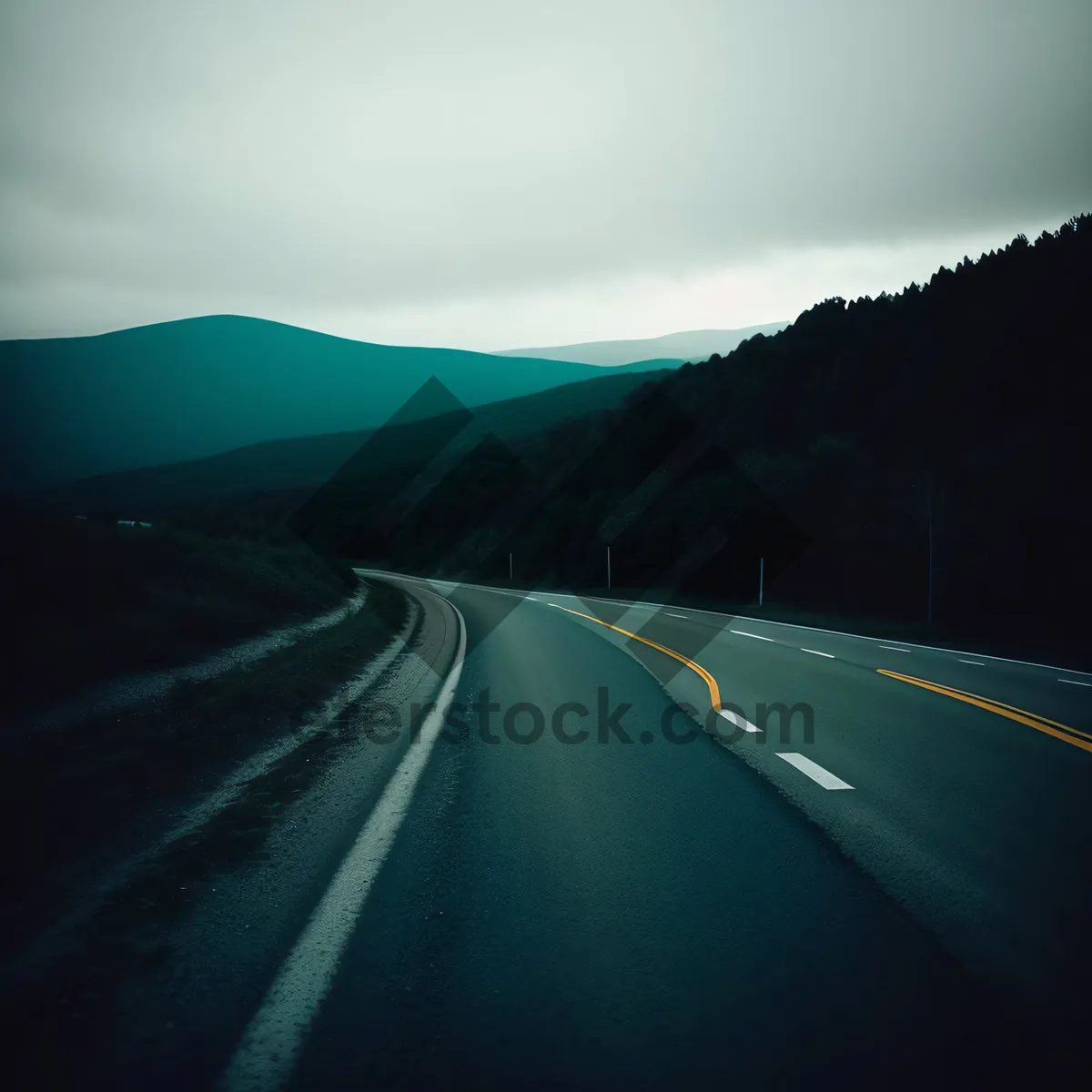 Picture of Endless Road Through Scenic Countryside