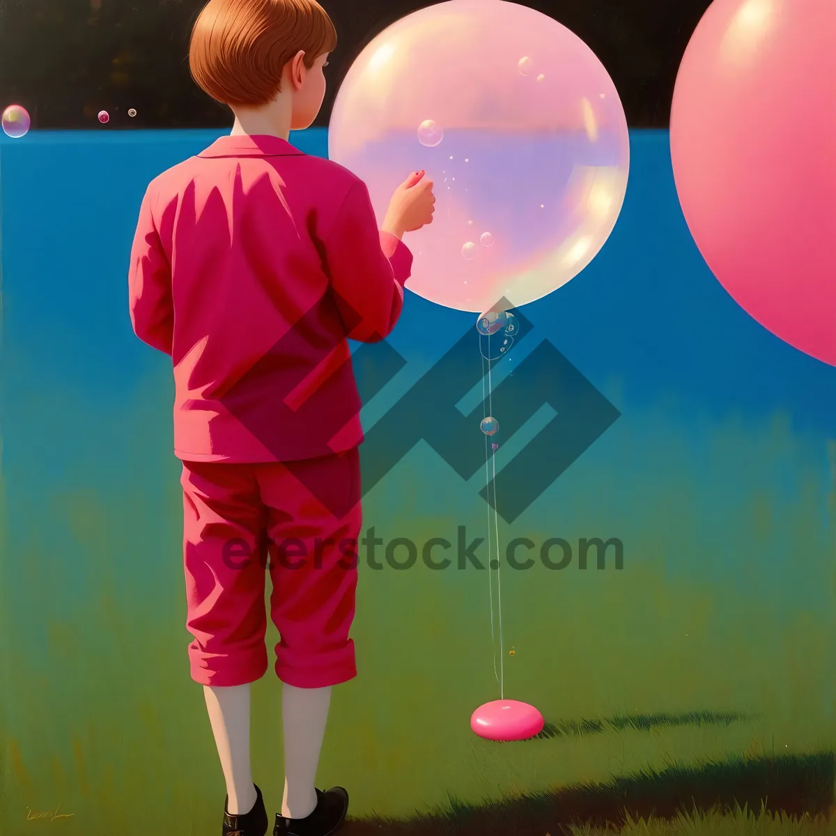 Picture of Colorful Party Fun: Joyful Celebration with Airborne Balloons