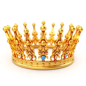 Golden Crown Icon Symbolizing Royalty and Wealth