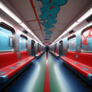 City Subway Train in Fast Motion