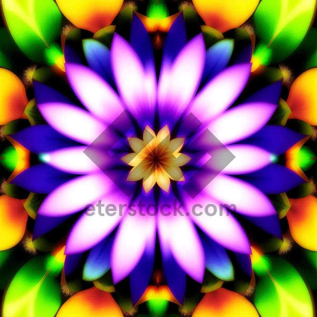 Picture of Lilac Fantasy: Colorful Fractal Artwork with Bright Digital Effects