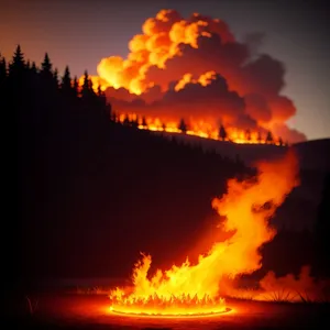 Blazing Inferno: A Fiery Flamethrower Ignites the Heat.