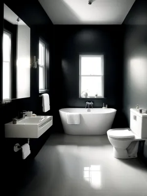 Modern Luxury Apartment Bathroom with Stylish Fixtures
