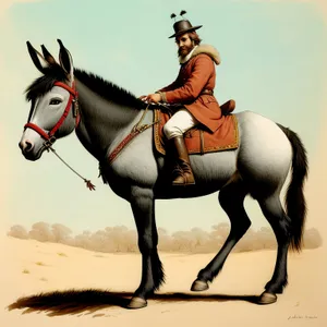 Thoroughbred Stallion in Equestrian Gear