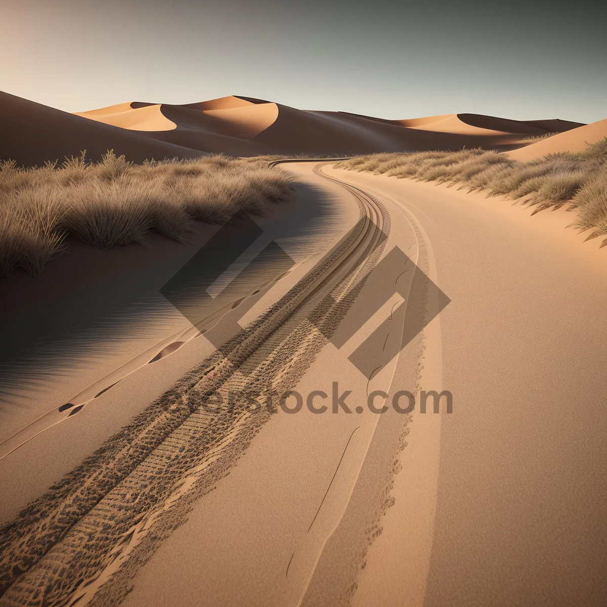 Picture of Dunescape: Majestic Desert Adventure on Scenic Sandy Horizon