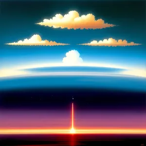 Golden Sunsets over Oceanic Horizons