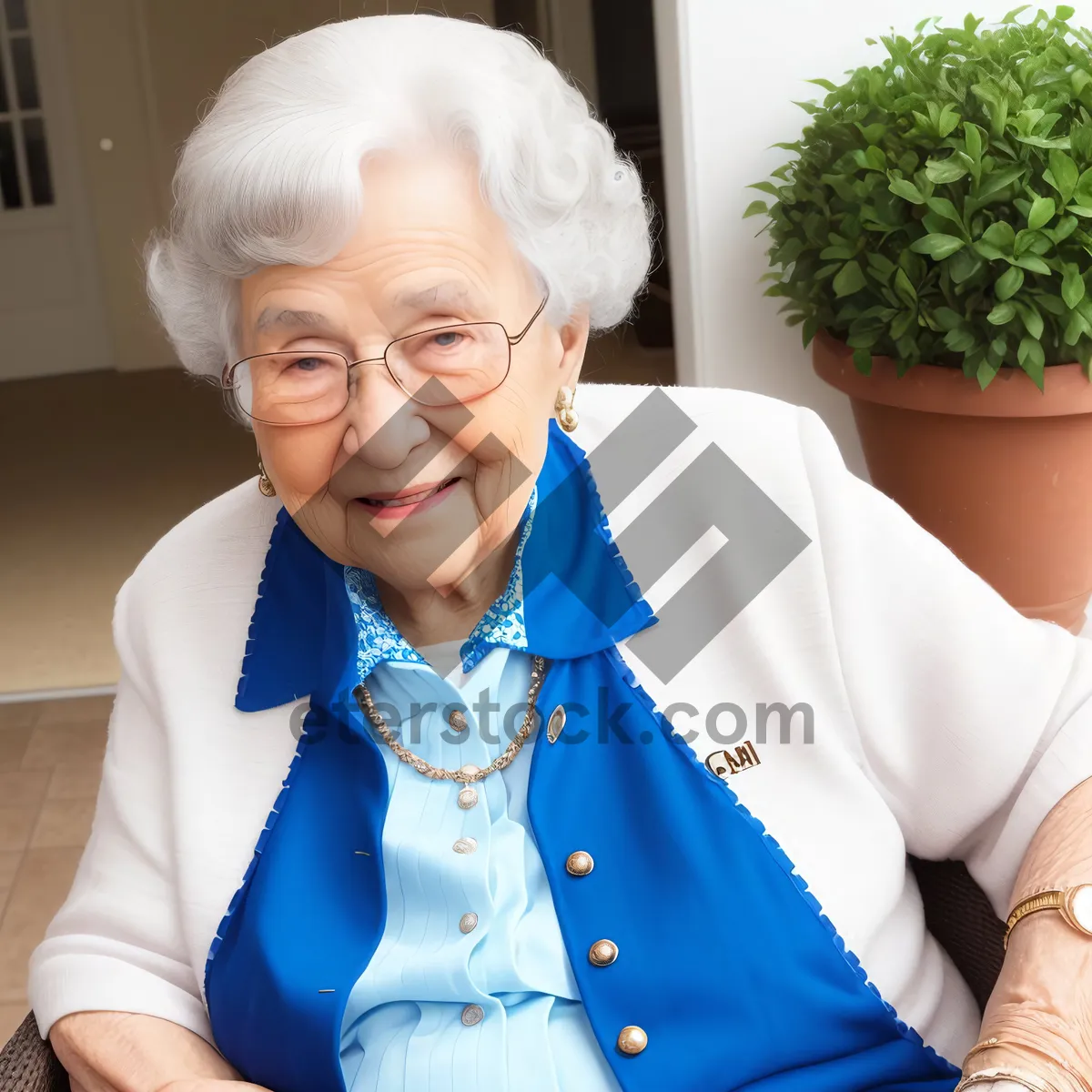 Picture of Smiling Retired Couple Enjoying Quality Time at Home