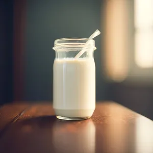 Healthy Milk Spa Drink in Glass Bottle