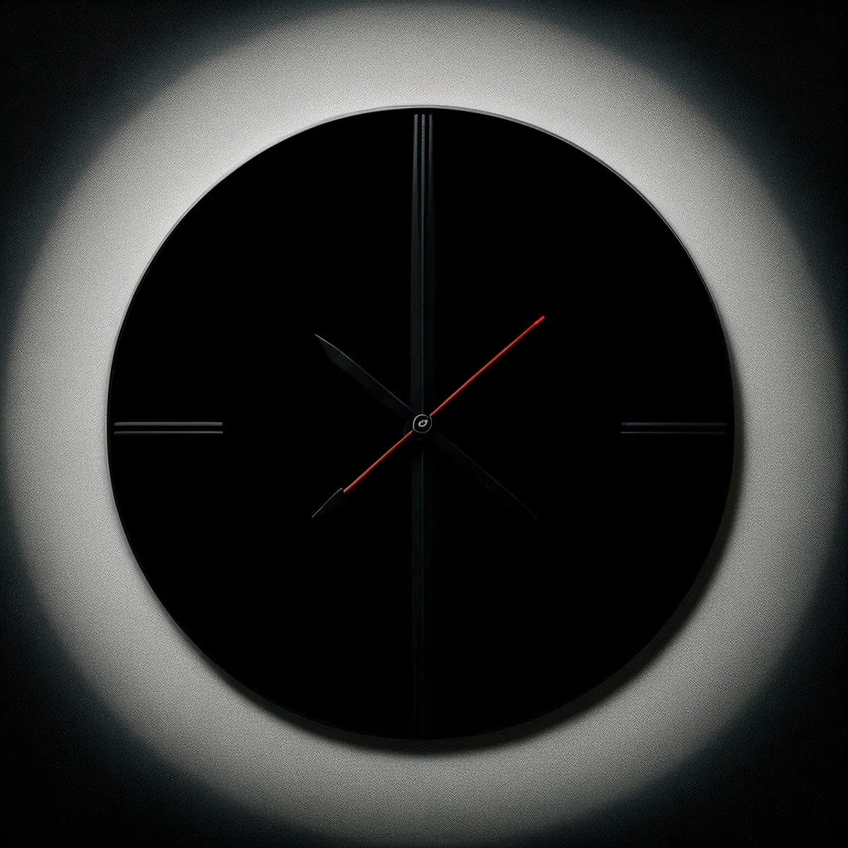 Picture of Classic Round Analog Clock with Black Dial