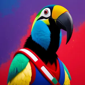 Patriotic Toucan Soaring in World Cup Spirit