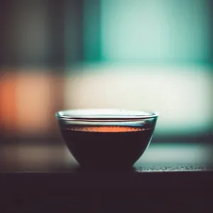 Hot Soup in Wine Glass on Table