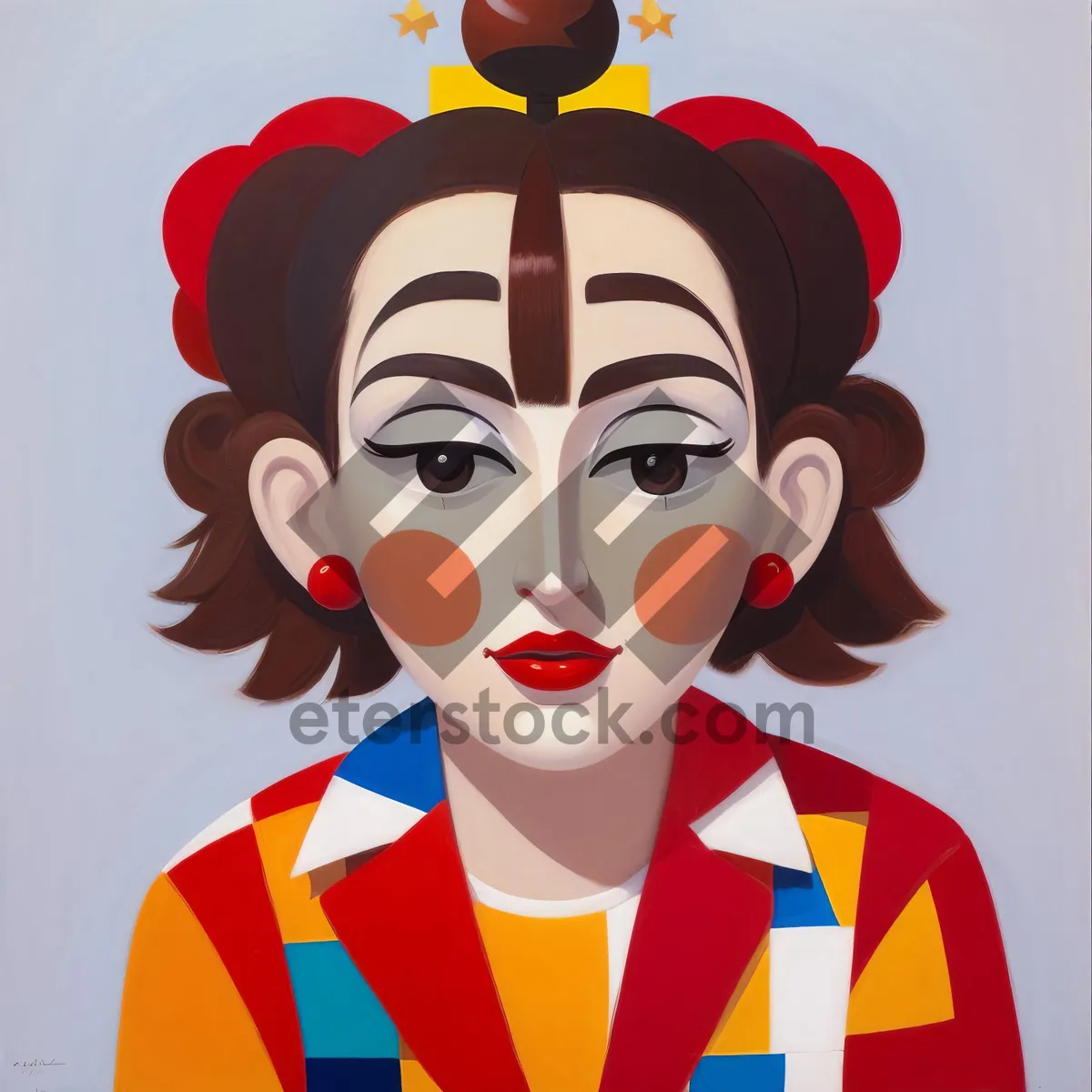 Picture of Energetic Cartoon Boy with Playful Expression