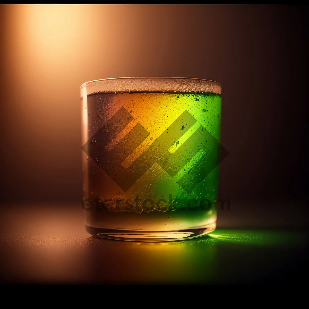 Picture of Frothy Lager in Glass at a Lively Pub