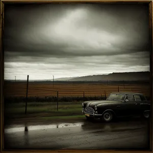 Speedy Drive Through Cloud-Filled Landscape