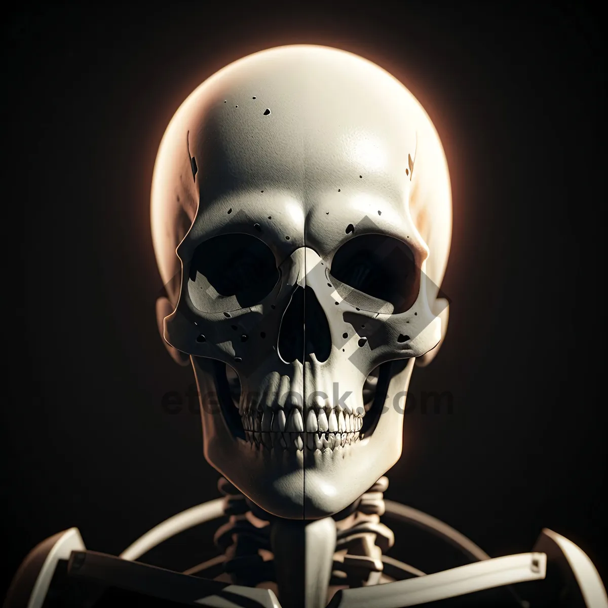 Picture of Terrifying Skull with Sinister Grin - Spooky Pirate Horror