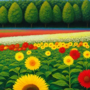 Vibrant Sunflower Field Doormat