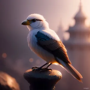 Feathered Beauty Perched on Tree Branch