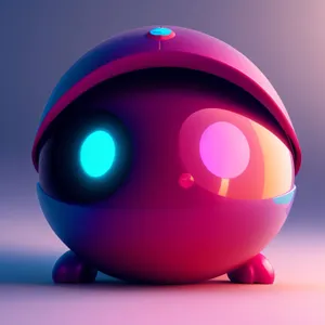 Shiny Glass Web Button: Cartoon Orange Icon