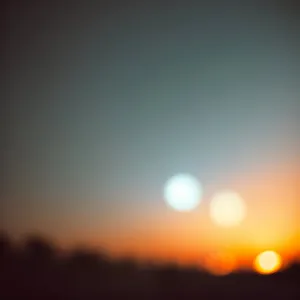 Majestic Summer Sunset: Sun, Stars, and Bright Skies